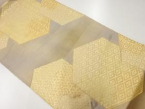 アンティーク 亀甲に菱模様織出し袋帯(材料)